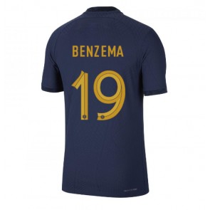 Frankrig Karim Benzema #19 Replika Hjemmebanetrøje VM 2022 Kortærmet